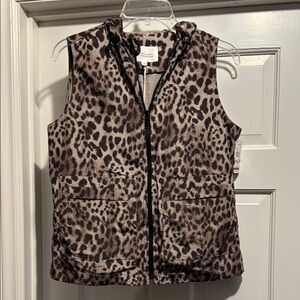 Two by Vince Camuto Leopard Print Vest, XS